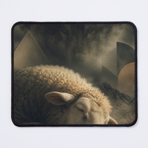 Item preview, Sleeping Sheep & Hidden Wolf designed and sold by Pond21.