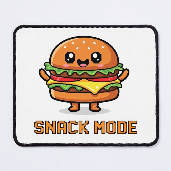 Item preview, Snack Mode Cute Kawaii Burger Pixel Art Gaming designed and sold by DigitalArtx-com.