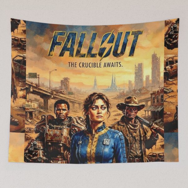 Item preview, Fallout Retro Sci-Fi Post-Apocalyptic Wasteland Vault Dweller Tribute Art TV Show Poster designed and sold by Art's Diner.