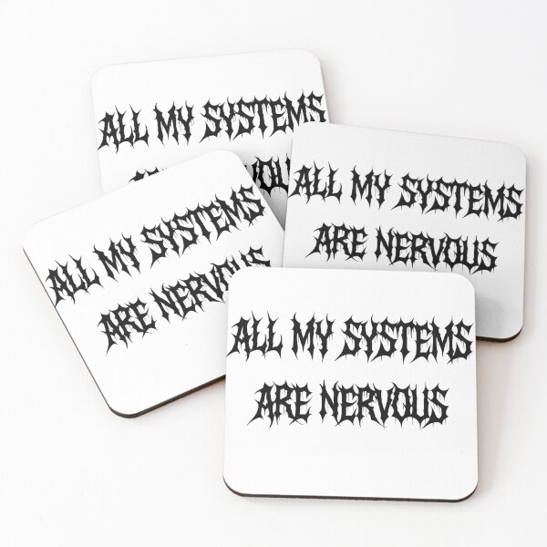 Item preview, All my systems are nervous, font metalcore  designed and sold by HerrArqan ⭐️⭐️⭐️⭐️.