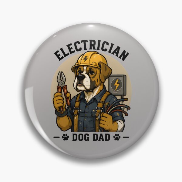 Item preview, Electrician Dog Dad Boxer Funny Electrician Gift designed and sold by PixelForge11.