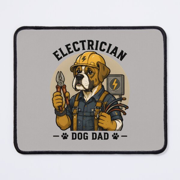 Item preview, Electrician Dog Dad Boxer Funny Electrician Gift designed and sold by PixelForge11.