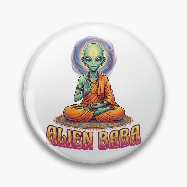 Item preview, Cosmic Guru Alien Baba Meditation Sticker designed and sold by krazzyremo.