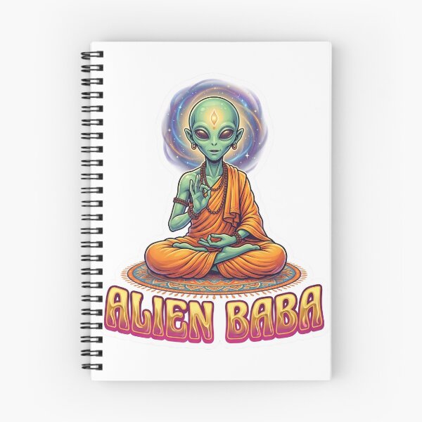 Item preview, Cosmic Guru Alien Baba Meditation Sticker designed and sold by krazzyremo.