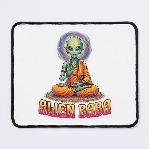 Item preview, Cosmic Guru Alien Baba Meditation Sticker designed and sold by krazzyremo.