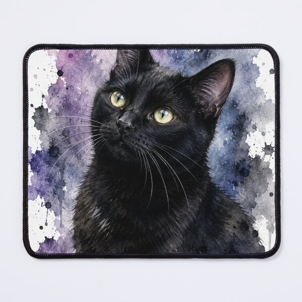 Item preview, Watercolor Black Cat  designed and sold by Mikena1996.