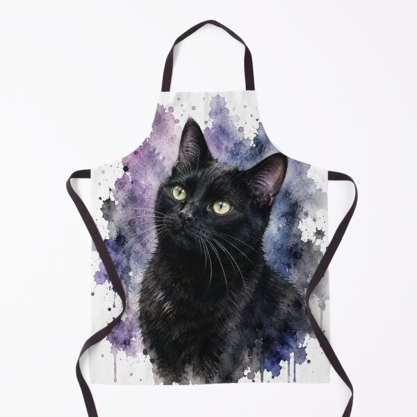Item preview, Watercolor Black Cat  designed and sold by Mikena1996.