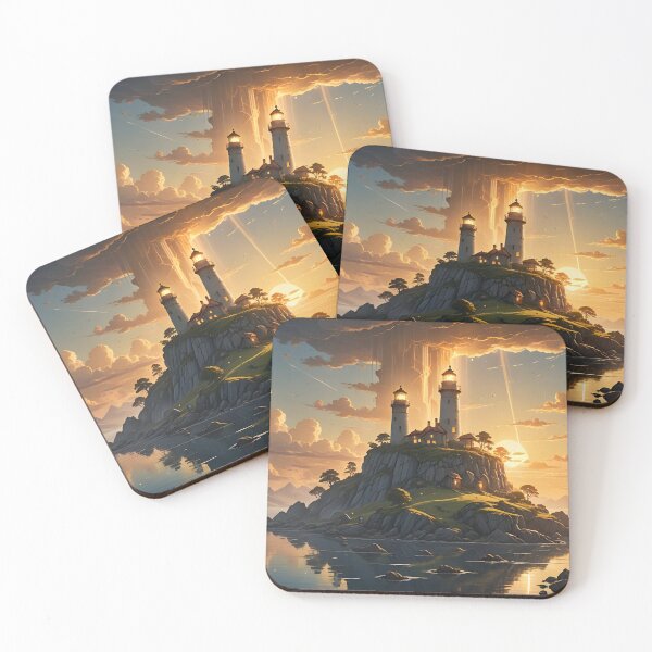 Item preview, Floating Lighthouse – Ancient Stone Fantasy Art designed and sold by LittleBigGifts.