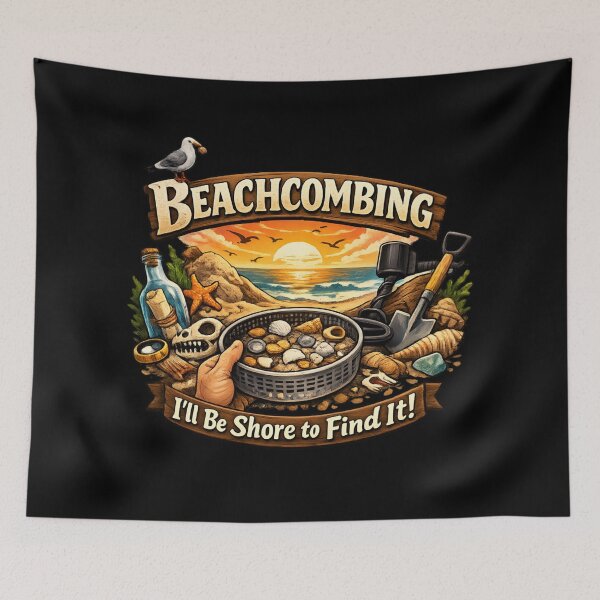 Item preview, Beachcombing I'll Be Shore to Find It -  Funny Beach Treasure Hunter designed and sold by SidTastic .