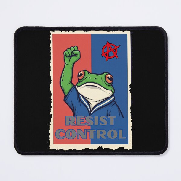 Item preview, Anarchist Frog Vintage Poster - Resist Control designed and sold by Szpaku desart .
