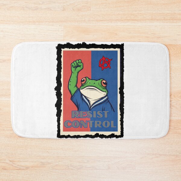 Item preview, Anarchist Frog Vintage Poster - Resist Control designed and sold by Szpaku desart .