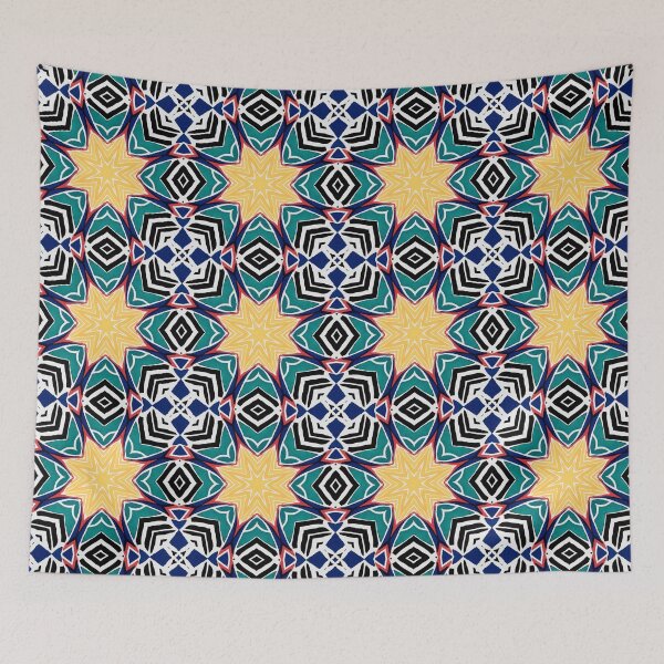 Item preview, Colorful Geometric Star Pattern with Bold Abstract Shapes designed and sold by SweetLilith.