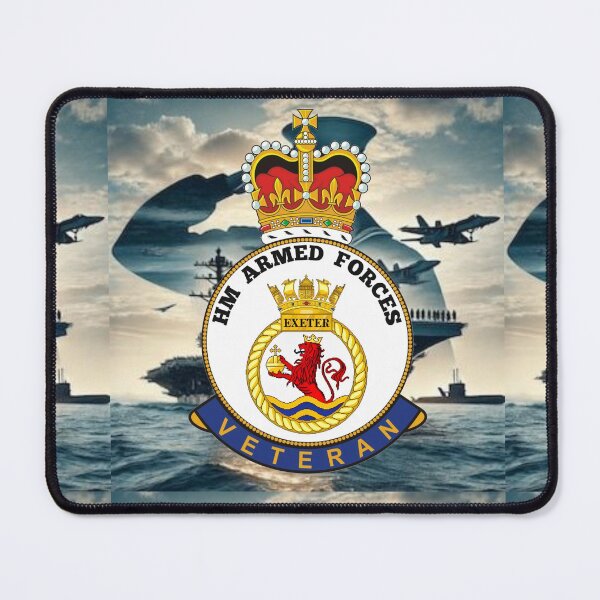 Item preview, HMS Exeter Royal Navy HM Armed Forces Veteran designed and sold by Bootneckstore.