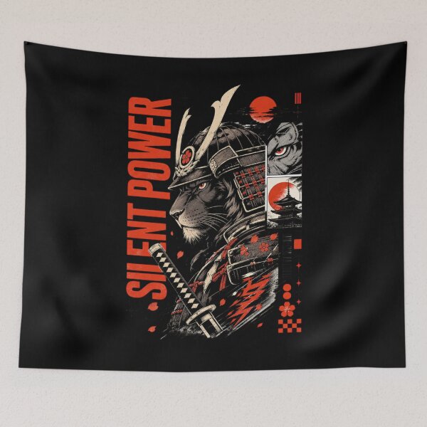 Item preview, Samurai Lion Silent Power Warrior designed and sold by Belarte.shop.