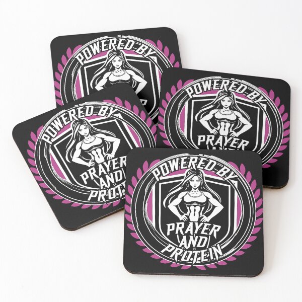Item preview, Powered By Prayer and Protein Christian Women Gym Design designed and sold by Bezuiden.