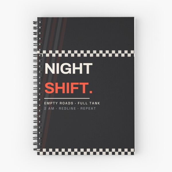 Item preview, Night Shift – Car Enthusiast Typography Poster designed and sold by SokolPrint.