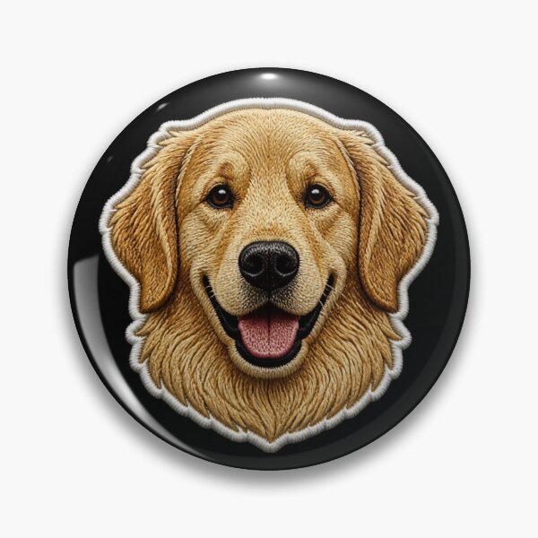 Item preview, Embroidered Golden Retriever Patch Cute Dog Head designed and sold by Abdelillah10.