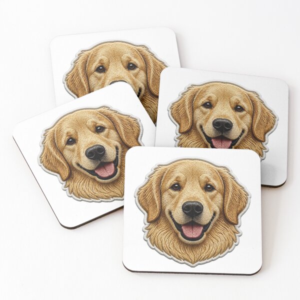 Item preview, Embroidered Golden Retriever Patch Cute Dog Head designed and sold by Abdelillah10.