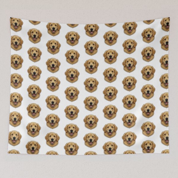 Item preview, Embroidered Golden Retriever Patch Cute Dog Head designed and sold by Abdelillah10.