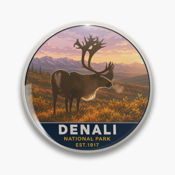 Item preview, Denali National Park Retro Mountain Wilderness designed and sold by Gideon Emmerich.