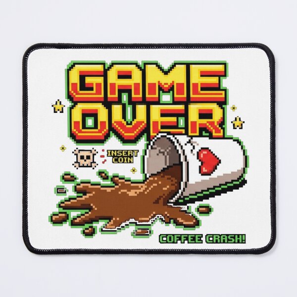 Item preview, 8-Bit Pixel Art Spilled Coffee Cup with Game Over Screen designed and sold by YourWearPulse.