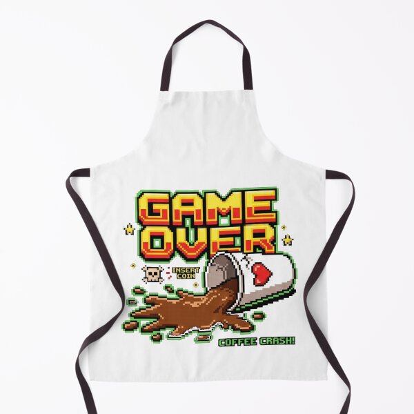 Item preview, 8-Bit Pixel Art Spilled Coffee Cup with Game Over Screen designed and sold by YourWearPulse.