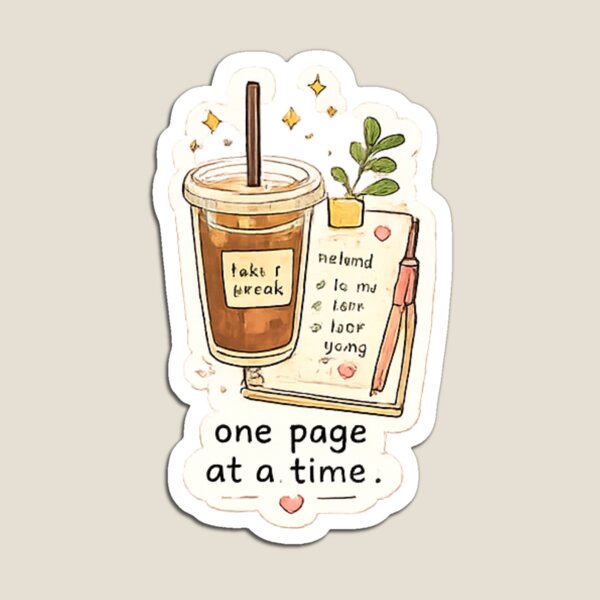 Item preview, Cozy Iced Coffee & Checklist Sticker designed and sold by PrintByte.