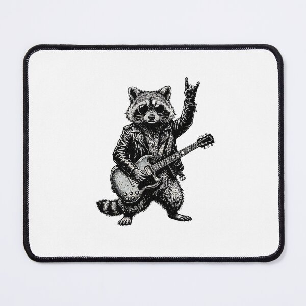 Item preview, Halloween raccoon Playing Electric Guitar Funny Dog designed and sold by Rahamkshop.