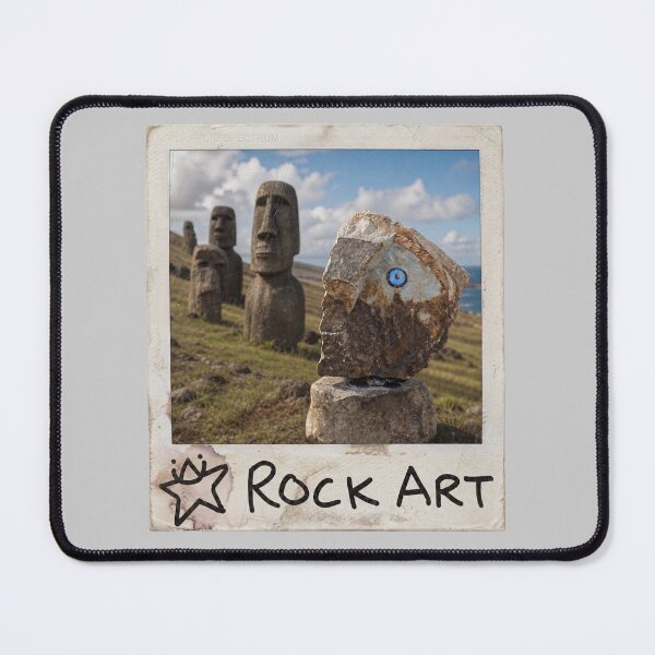 Item preview, Rock Art: Head Sculpture on Easter Island, with Moai. designed and sold by Elyssa Porlier.