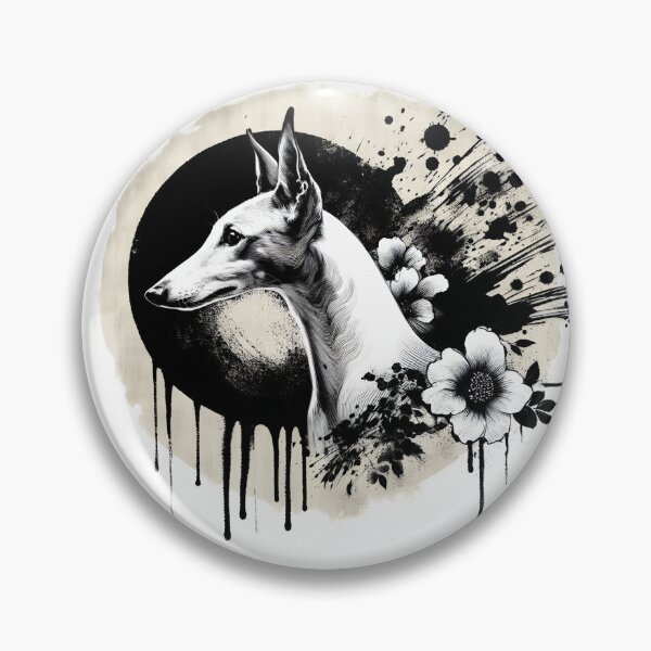 Item preview, GALAGO - Ukiyo-e Suibokuga Greyhounds - Moon Garden designed and sold by GALOGO – Art for Sighthounds & Animal Welfare.
