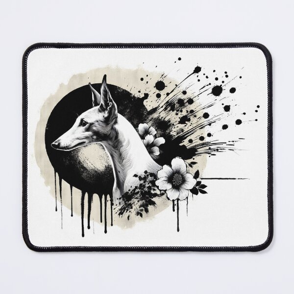 Item preview, GALAGO - Ukiyo-e Suibokuga Greyhounds - Moon Garden designed and sold by GALOGO – Art for Sighthounds & Animal Welfare.