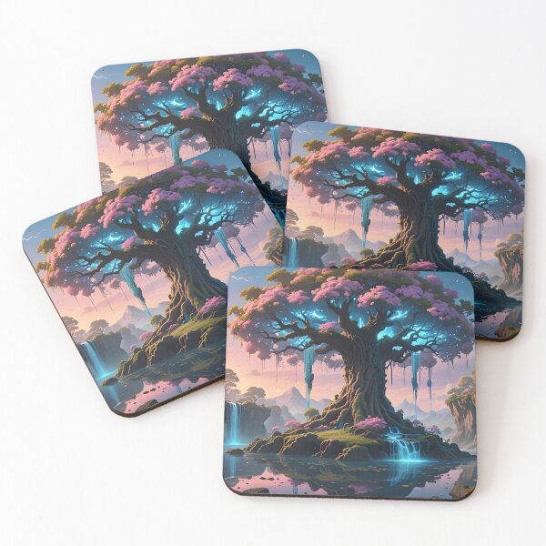 Item preview, Sky Garden – Glowing Floating Island Fantasy Art designed and sold by LittleBigGifts.