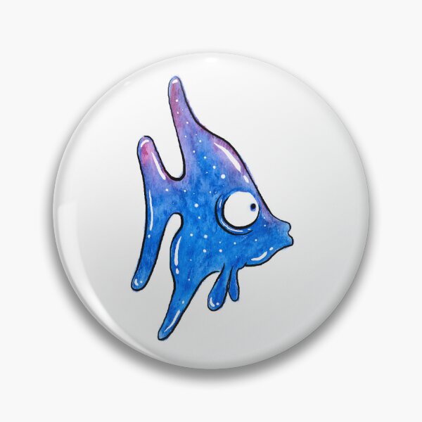 Item preview, Blue underwater fish watercolor designed and sold by Deepness2023.