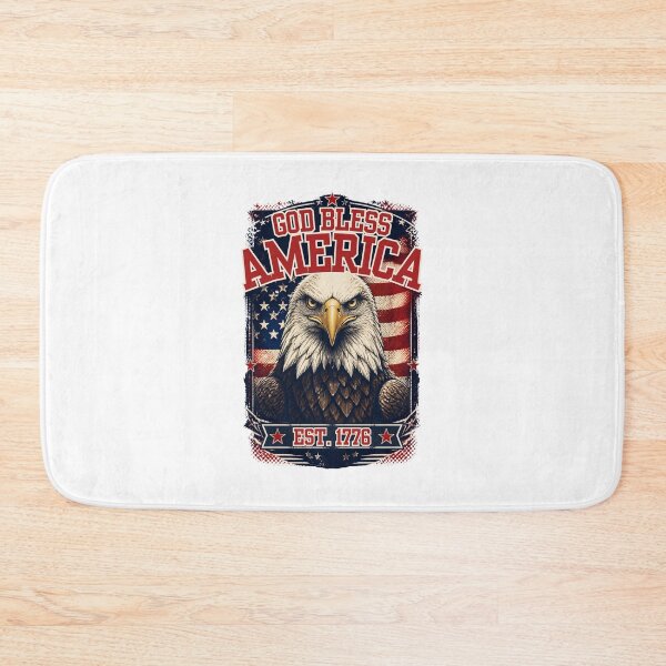Item preview, God Bless America Eagle EST 1776 Patriotic American Flag designed and sold by Abdelillah10.