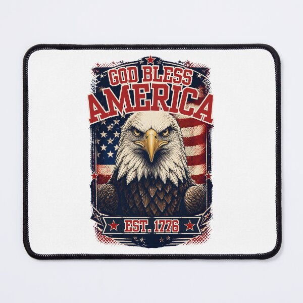 Item preview, God Bless America Eagle EST 1776 Patriotic American Flag designed and sold by Abdelillah10.