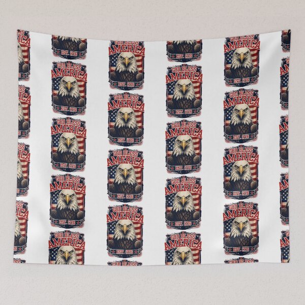 Item preview, God Bless America Eagle EST 1776 Patriotic American Flag designed and sold by Abdelillah10.