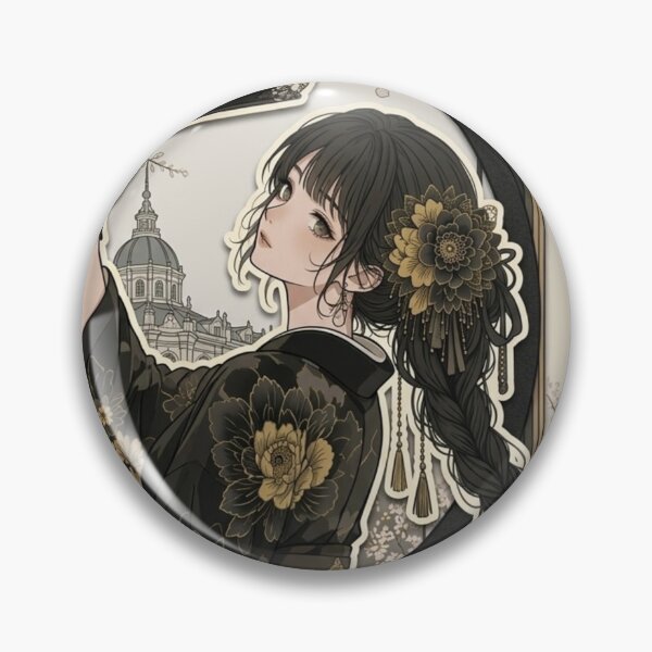 Item preview, Black Hakama Lady - kawaii version designed and sold by Japanese Vibes.