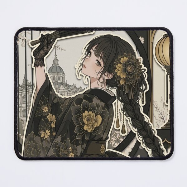 Item preview, Black Hakama Lady - kawaii version designed and sold by Japanese Vibes.