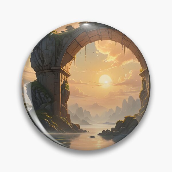 Item preview, Golden Gateway – Floating Archway Fantasy Landscape designed and sold by LittleBigGifts.