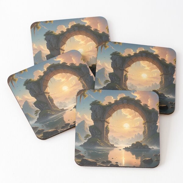 Item preview, Golden Gateway – Floating Archway Fantasy Landscape designed and sold by LittleBigGifts.