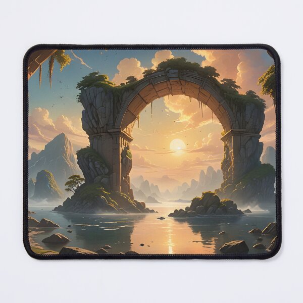 Item preview, Golden Gateway – Floating Archway Fantasy Landscape designed and sold by LittleBigGifts.