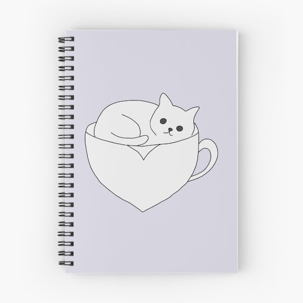 Item preview, Cat resting in a teacup illustration  designed and sold by LeshanArt.