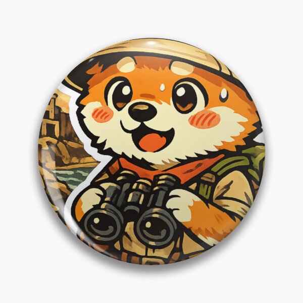 Item preview, Shiba Inu Exploring Japan's Abandoned Coal Mine Island – Kawaii Adventure Sticker designed and sold by kawaii animal store (in Japan).