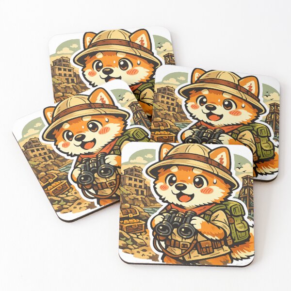 Item preview, Shiba Inu Exploring Japan's Abandoned Coal Mine Island – Kawaii Adventure Sticker designed and sold by kawaii animal store (in Japan).