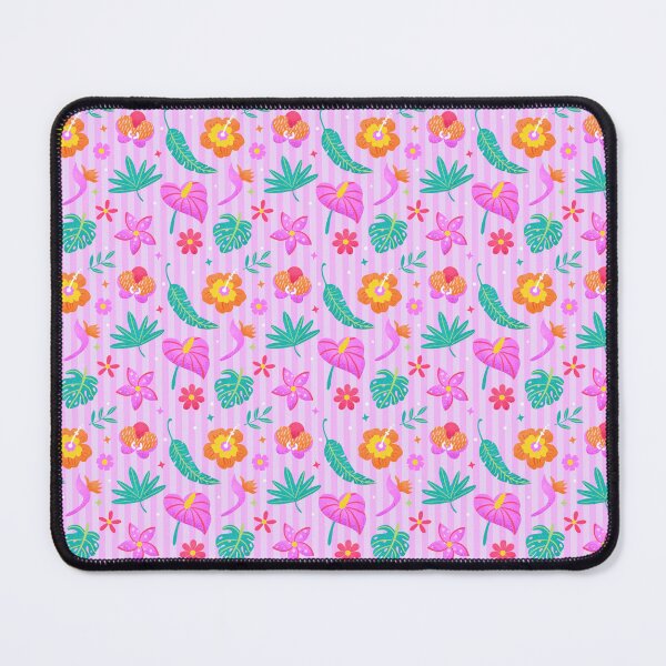 Item preview, Tropical Pastel Floral Pattern – Cute Summer Hibiscus & Leaves designed and sold by lydiadesign.