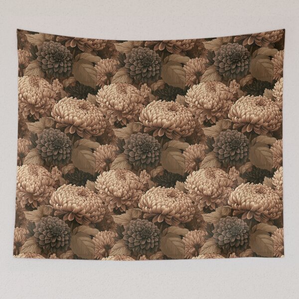 Item preview, Classic Chrysanthemum Floral  - Botanical Garden Pattern  - Gift Ideas For Men designed and sold by RoyalStarsPatts.