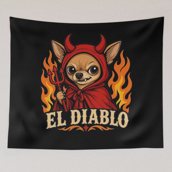 Item preview, Funny Chihuahua El Diablo Cute Little Devil Mom Dad designed and sold by clothesy7.