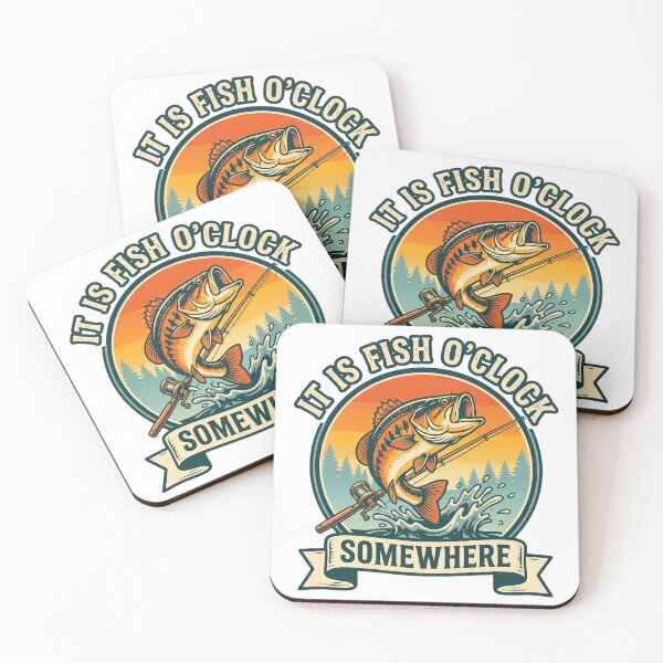 Item preview, It Is Fish O'Clock Somewhere Funny Bass Fishing designed and sold by CutOutIdols.