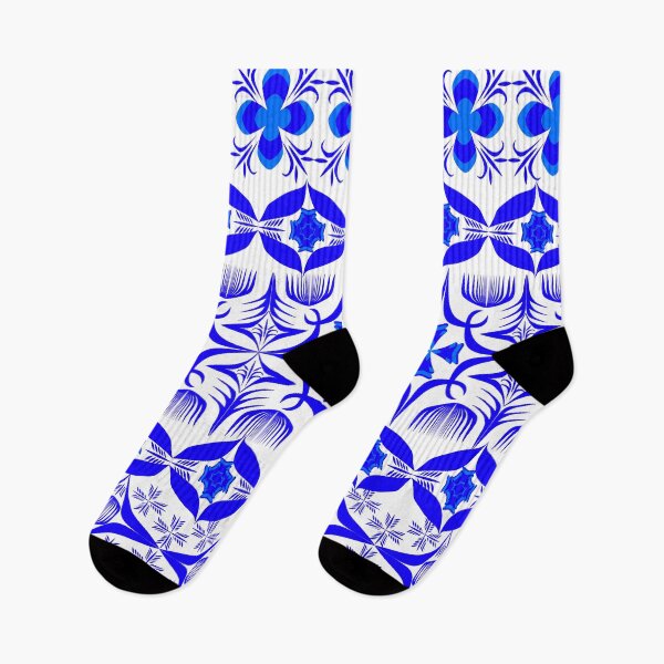 Item preview, Elegant Blue Floral Ornament Seamless Border Pattern for Textile, Wallpaper and Surface Design designed and sold by Ei-Ei.