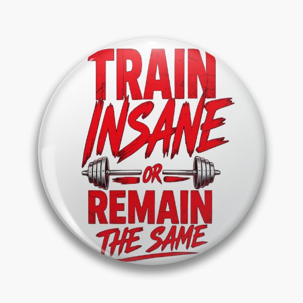 Item preview, Train Insane or Remain the Same Gym Motivation Sticker | Red Grunge Fitness Quote designed and sold by ArtisticShape.